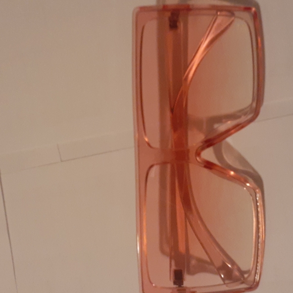 Rose Oversize Square Crystal Pastel Sunglasses - Picture 2 of 3